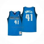 Camiseta Dallas Mavericks Dirk Nowitzki NO 41 Mitchell & Ness 2010-11 Azul