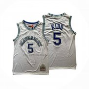 Camiseta Dallas Mavericks Jason Kidd NO 5 Mitchell & Ness 1994-95 Blanco
