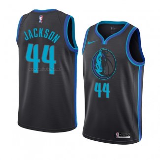 Camiseta Dallas Mavericks Justin Jackson #44 Ciudad 2018-19 Azul