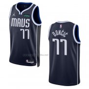 Camiseta Dallas Mavericks Luka Doncic #77 Statement 2022-23 Azul