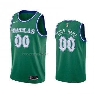 Camiseta Dallas Mavericks Personalizada Hardwood Classics 2020-21 Verde