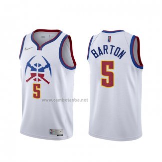 Camiseta Denver Nuggets Will Barton #5 Earned 2020-21 Blanco