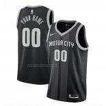 Camiseta Detroit Pistons Personalizada Ciudad 2018-19 Negro