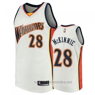 Camiseta Golden State Warriors Alfonzo Mckinnie #28 2009-10 Hardwood Classics Blanco