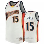 Camiseta Golden State Warriors Damian Jones #15 2009-10 Hardwood Classics Blanco