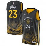 Camiseta Golden State Warriors Draymond Green #23 Ciudad 2022-23 Negro