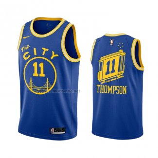 Camiseta Golden State Warriors Klay Thompson #11 Hardwood Classics 2020-21 Azul