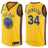 Camiseta Golden State Warriors Shaun Livingston #34 Chinese Heritage Ciudad 2017-18 Amarillo