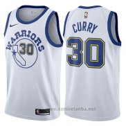 Camiseta Golden State Warriors Stephen Curry #30 Blanco 2017-18