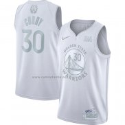 Camiseta Golden State Warriors Stephen Curry #30 MVP Blanco