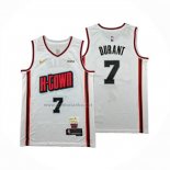 Camiseta Houston Rockets Kevin Durant NO 7 Ciudad 2024-25 Blanco
