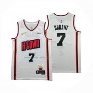 Camiseta Houston Rockets Kevin Durant NO 7 Ciudad 2024-25 Blanco