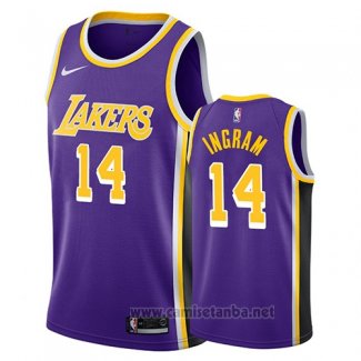 Camiseta Los Angeles Lakers Brandon Ingram #14 Statement 2018 Violeta