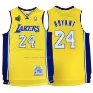 Camiseta Los Angeles Lakers Kobe Bryant #24 2009-10 Finals Amarillo