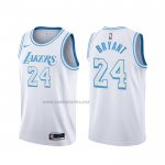 Camiseta Los Angeles Lakers Kobe Bryant #24 Ciudad 2020-21 Blanco