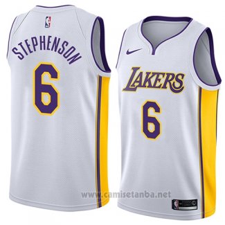 Camiseta Los Angeles Lakers Lance Stephenson #6 Association 2018 Blanco