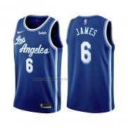 Camiseta Los Angeles Lakers LeBron James #6 Classic 2021-22 Azul