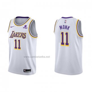 Camiseta Los Angeles Lakers Malik Monk #11 Association 2021-22 Blanco