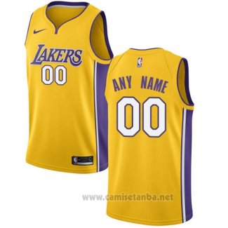 Camiseta Los Angeles Lakers Personalizada 17-18 Amarillo