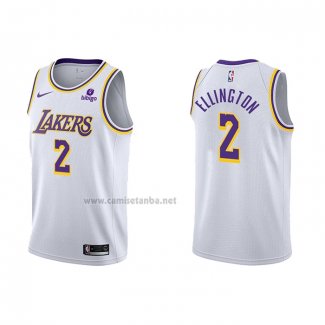 Camiseta Los Angeles Lakers Wayne Ellington #2 Association 2021-22 Blanco