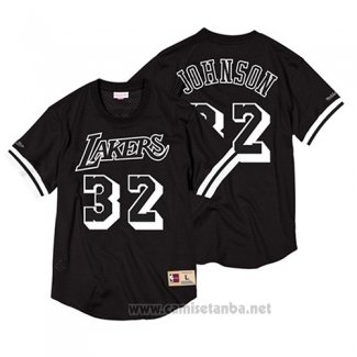 Camiseta Manga Corta Los Angeles Lakers Magic Johnson #32 Negro