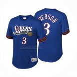 Camiseta Manga Corta Philadelphia 76ers Allen Iverson NO 3 Azul