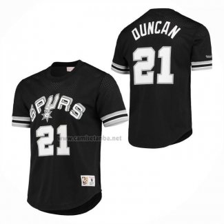 Camiseta Manga Corta San Antonio Spurs Tim Duncan NO 21 Negro
