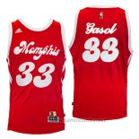Camiseta Memphis Grizzlies Marc Gasol #33 Retro Rojo