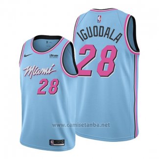 Camiseta Miami Heat Andre Iguodala #28 Ciudad 2019-20 Azul