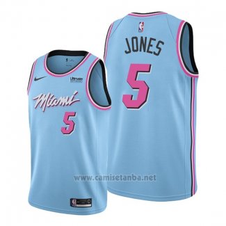 Camiseta Miami Heat Derrick Jones #5 Ciudad 2019-20 Azul