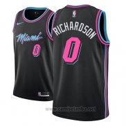 Camiseta Miami Heat Josh Richardson #0 Ciudad 2018-19 Negro