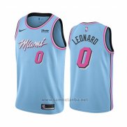 Camiseta Miami Heat Meyers Leonard #0 Ciudad Azul