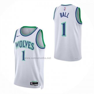 Camiseta Minnesota Timberwolves Lamelo Ball NO 1 Association 2026-27 Blanco