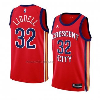 Camiseta New Orleans Pelicans Ej Liddell #32 Statement 2023-24 Rojo