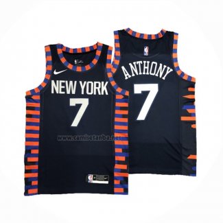 Camiseta New York Knicks Carmelo Anthony #7 Ciudad Edition 2019-20 Azul