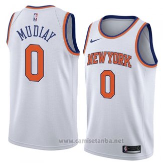 Camiseta New York Knicks Emmanuel Mudiay #0 Association 2018 Blanco