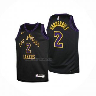 Camiseta Nino Los Angeles Lakers Jarred Vanderbilt NO 2 Ciudad 2025-26 Negro