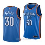 Camiseta Oklahoma City Thunder Hamidou Diallo #30 Icon 2018 Azul Blanco