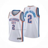 Camiseta Oklahoma City Thunder Shai Gilgeous Alexander NO 2 Association 2024-25 Blanco