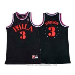 Camiseta Philadelphia 76ers Allen Iverson #3 Retro 1964 Negro