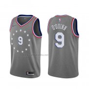 Camiseta Philadelphia 76ers Kyle O'quinn #9 Ciudad Gris