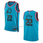 Camiseta Phoenix Suns Deandre Ayton #22 Ciudad 2022-23 Azul