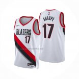 Camiseta Portland Trail Blazers Shaedon Sharpe NO 17 Association 2024-25 Blanco