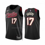 Camiseta Portland Trail Blazers Shaedon Sharpe #17 Ciudad 2023-24 Negro