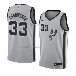 Camiseta San Antonio Spurs Dante Cunningham #33 Statement 2018 Gris