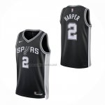 Camiseta San Antonio Spurs Dylan Harper NO 2 Icon 2025-26 Negro