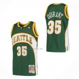 Camiseta Seattle SuperSonics Kevin Durant NO 35 Mitchell & Ness 2007-08 Verde