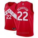 Camiseta Toronto Raptors Malachi Richardson #22 Earned 2018-19 Rojo