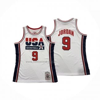 Camiseta USA 1992 Michael Jordan NO 9 Blanco1