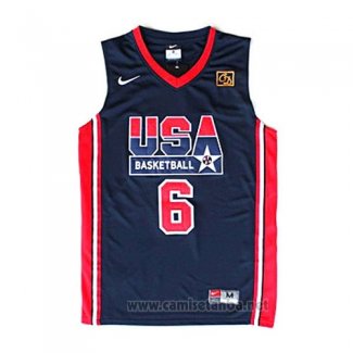 Camiseta USA 1992 Patrick Ewing #6 Negro